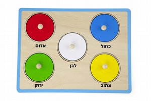 פאזל כפתור עץ - צבעים VIGA פאזל כפתור עץ - צבעים VIGA