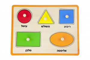 פאזל כפתור עץ - צורות VIGA פאזל כפתור עץ - צורות VIGA